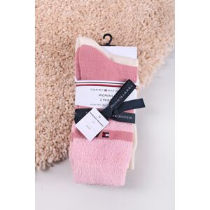 Dámske béžovo-ružové ponožky Gifting Boucle Stripe - dvojbalenie