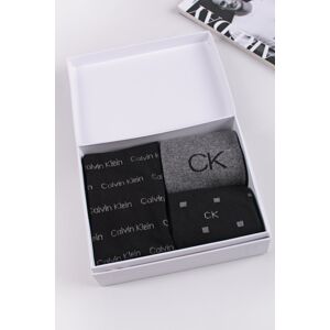 Dámske čierne ponožky v darčekovom balení CK Women Lurex Logo - trojbalenie