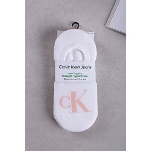 Dámske ružovo-biele balerínkové ponožky Footie High-Cut Logo - dvojbalenie