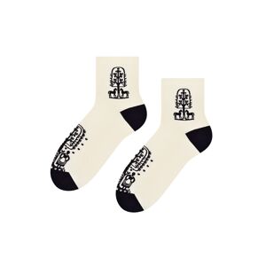 Čierno-biele vzorované ponožky 118