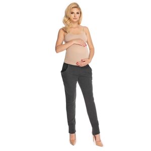 Tmavosivé tehotenské teplákové nohavice 0175