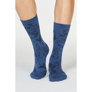 Modré vzorované ponožky Fina Gots Bird Socks