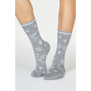 Sivé vzorované ponožky Bobbie Snow