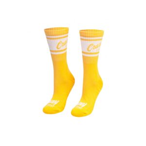 Žlté vysoké športové ponožky Crazystep