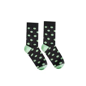 Sivo-zelené bodkované ponožky Pastelka zelená