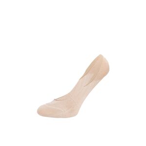Béžové balerínkové ponožky so silikónovým pásom S31