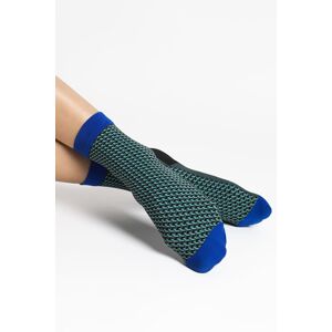 Zelené vzorované ponožky Op-Art 40DEN