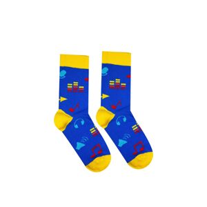 Modro-žlté ponožky Hudobník