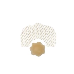 Neviditeľná podprsenka s béžovými nálepkami na bradavky Breast Lift Tape + Beige Silicone Nipple Covers - 3 páry