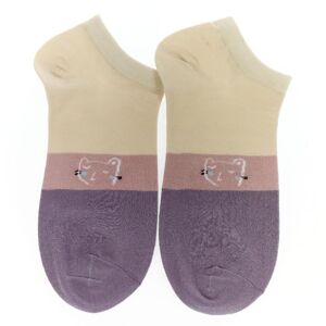 Béžovo-fialové ponožky NAVA