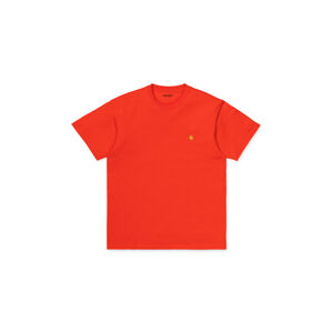 Carhartt WIP S/S Chase T-Shirt Safety Orange / Gold-XL oranžové I026391_0G0_90-XL