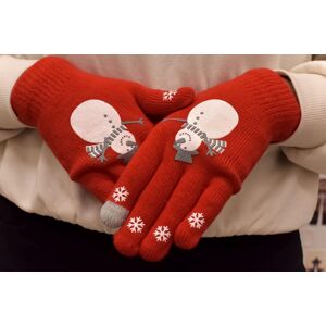 Dámske červené rukavice CHRISTMAS 3