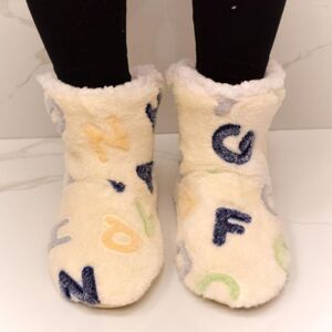 Detské béžové ponožkové kapce ANNIE ABC