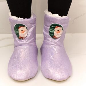Detské fialové ponožkové kapce CHRISTMAS SANTA
