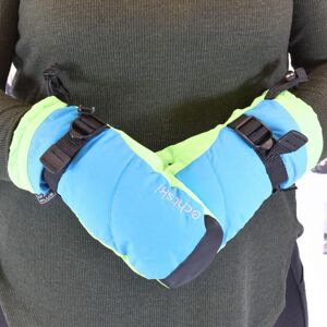 Detské modro-zelené rukavice SKI