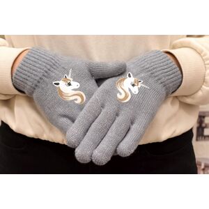 Detské sivé rukavice TORRIE UNICORN