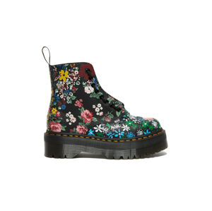Dr. Martens Sinclair Floral Mach Up Leather Platform Boots 3 čierne DM27128001-3