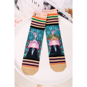 Dámske viacfarebné vzorované ponožky Hairblow