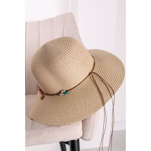 Svetlobéžový slamený klobúk Rita