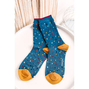 Modré bodkované ponožky Emme Bamboo Spot Socks