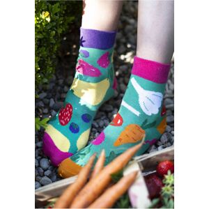 Viacfarebné vzorované ponožky Vegetables