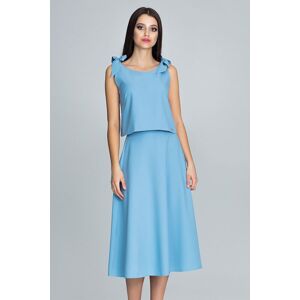 Modrý komplet top + sukňa M578