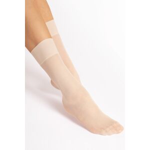 Svetlobéžové silonkové ponožky Foxtrot 20 Den