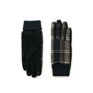 Čierne kárované rukavice Edinburgh