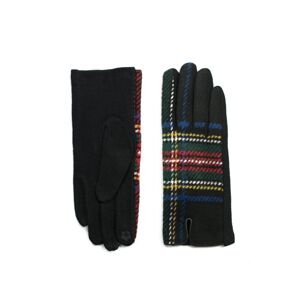 Čierne kárované rukavice Scotland