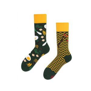 Žlto-zelené ponožky Ramen Noodles