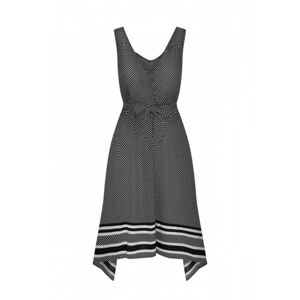 Čierno-biele vzorované šaty 583