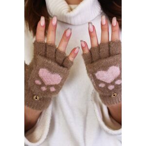 Hnedo-ružové rukavice Arris
