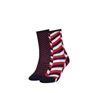 Modro-červené ponožky Herringbone - dvojbalenie