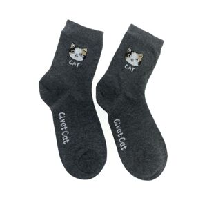 Tmavosivé ponožky YERO CAT