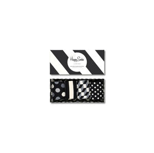 Happy Socks Black and White Gifts Box 4-Pack-4-7 čierne XCBW09-9100-4-7