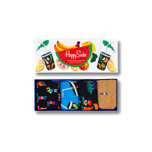Happy Socks 4-Pack Healthy Lifestyle Socks Gift Set-M-L (41-46) farebné XHEL09-0200-M-L-(41-46)